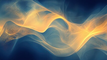 Gold mist and deep blue glow on a mystical wallpaper backdrop