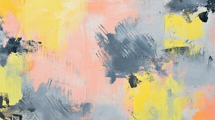 Obraz premium Fluorescent splashes on coral backdrop with scratchy texture