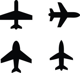 airplane-icons--simple-vector-graphics--black-silh.eps