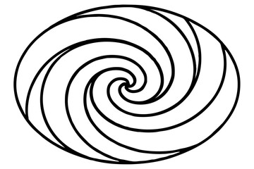 Peppermint Candy Swirl Line Icons, 