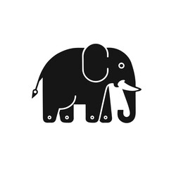 Fototapeta premium Silhouette of an elephant vector 