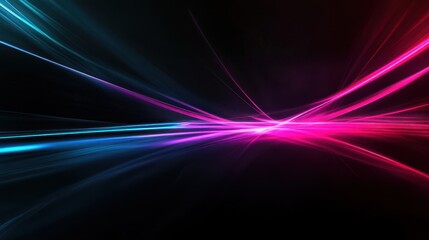 Polished black cyberpunk wallpaper with glowing pink beams