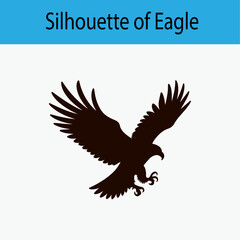 Obraz premium Silhouette of Eagle vector 