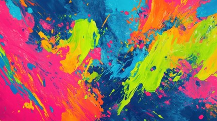 Smooth wallpaper with layered street graffiti in vivid colors