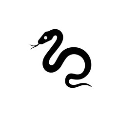 Silhouette of snake vector 