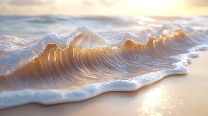 Ocean wave shaped wooden sculpture on table high resolution image