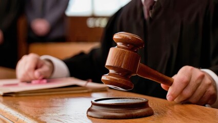 A_Moment_of_Justice:_The_Gavel's_Striking_Sound_in_a_Courtroom._A_Symbol_of_Legal_Authority_and_Decision._A_Powerful_Representation_of_the_Law_and_Order_in_Action.