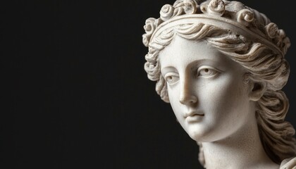 Close-up of a classical female bust