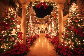 Obraz premium Luxurious Christmas Entranceway