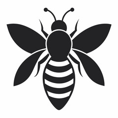 Fototapeta premium Honeybee animal silhouette