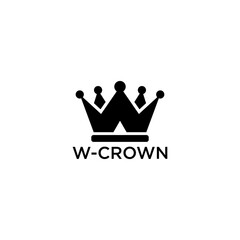 creative logo letter W crown ...