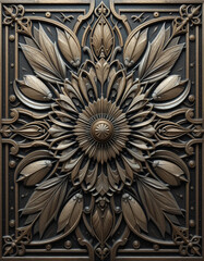Metal background. Pattern for wallpapers, covers, wall decorations. Oil paint