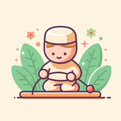 vector image of a child playing