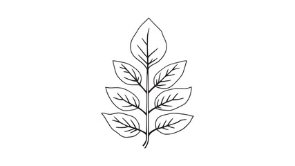 Peepal Leaf line art elegant minimalistic design for nature lovers