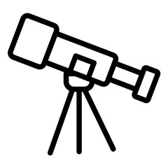 Telescope line icon style