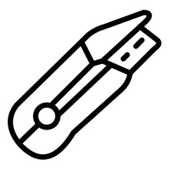 Paper Cutter line icon style