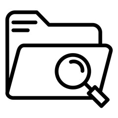 Folder Search line icon style