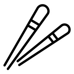 Chopsticks line icon style