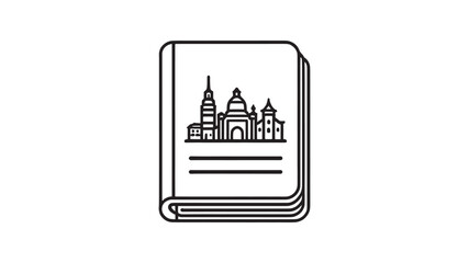 Pocket Travel Guide Vector line art Essential Travel Tips and Maps