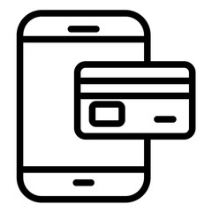 Obraz premium Online Payment line icon style