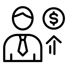 Financial Advisor line icon style