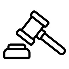 Auction Line Icon Style