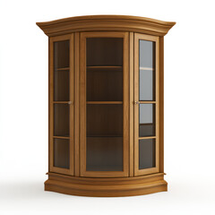 wooden window isolated on white