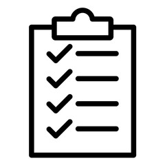 Completed Tasks Line Icon Style