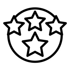 Product Rating Line Icon Style