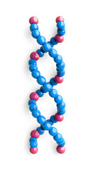 Obraz premium 3d DNA molecule object isolated on white background