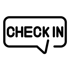 Check In Line Icon Style