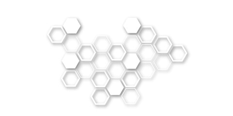 An Elegant and Abstract Visualization of Technological Innovation Through a Honeycomb-Inspired Geometric Pattern of Hexagons Representing Molecular Networks in a Clean, Minimalist Style