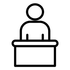 Witness Line Icon Style