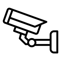 Security Camera Line Icon Style