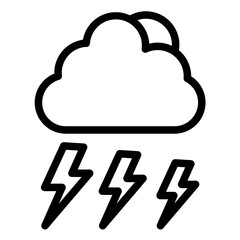 Storm Line Icon Style