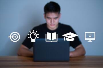 A_Focused_Student_Engages_in_Online_Learning,_Embracing_the_Future_of_Education