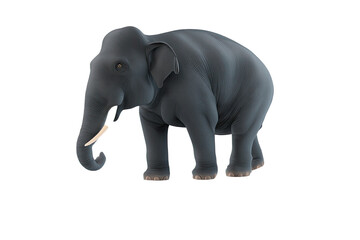 Fototapeta premium stylized elephant illustration, bold lines, vibrant grey tones, clean 