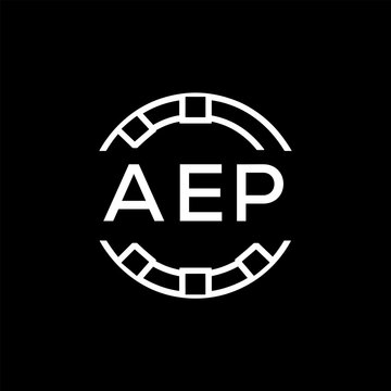 WebAEP letter logo. AEP blue image on white background. AEP Monogram logo design for entrepreneur and business. . AEP best icon.
