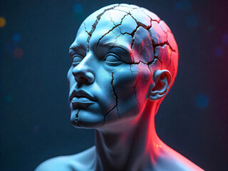 "Broken Inside – Abstract Concept of Inner Collapse"