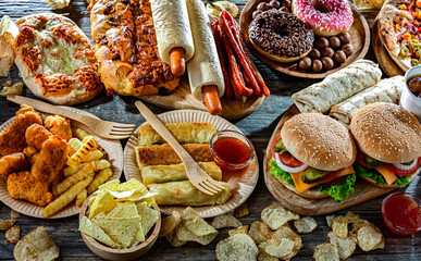 Foods enhancing the risk of cancer. Junk food