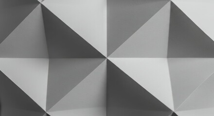 Obraz premium Geometric Paper Sculpture with Dramatic Shadows and Textured Sur
