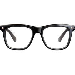 Fototapeta premium Black eye glasses unisex PNG isolated on transparent background