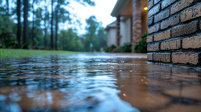 waterlogged basement with sump pump in action  