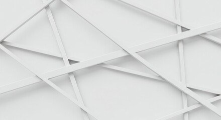 Obraz premium Intersecting White Rectangular Prisms on a White Background