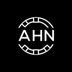 WebAHN letter logo. AHN blue image on white background. AHN Monogram logo design for entrepreneur and business. . AHN best icon.
