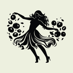 dancing girl silhouette