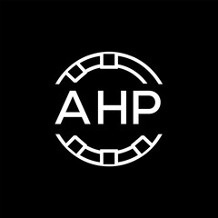 WebAHP letter logo. AHP blue image on white background. AHP Monogram logo design for entrepreneur and business. . AHP best icon.
