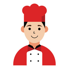 happy chef illustration vector on white background