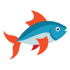 vector illustration of a fish on white background