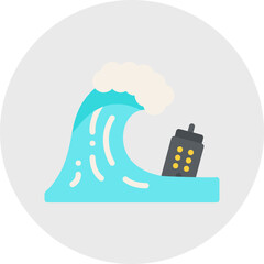 Tsunami icon vector illustration